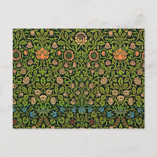 William Morris - Columbine, donkergroen, Case-Mate Briefkaart (Voorkant)