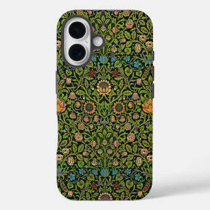 William Morris - Columbine, donkergroen, iPhone 16 Hoesje