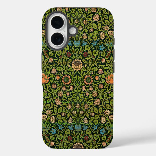 William Morris - Columbine, donkergroen, Case-Mate iPhone Case (Achterkant)