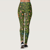 William Morris - Columbine, donkergroen, Case-Mate Leggings (Achterkant)
