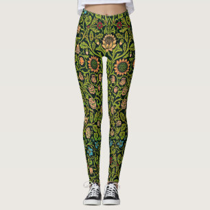William Morris - Columbine, donkergroen, Case-Mate Leggings
