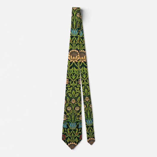 William Morris - Columbine, donkergroen, Case-Mate Stropdas (Voorkant)