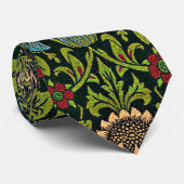 William Morris - Columbine, donkergroen, Case-Mate Stropdas (Opgerold)