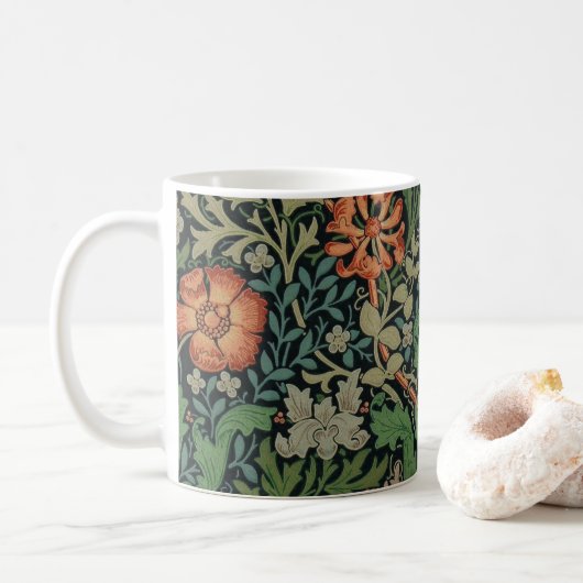 William Morris Compton Behang Klassiek Koffiemok (Met donut)