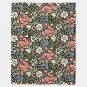 William Morris  Compton bloemmotief Fleece Deken (Voorkant)