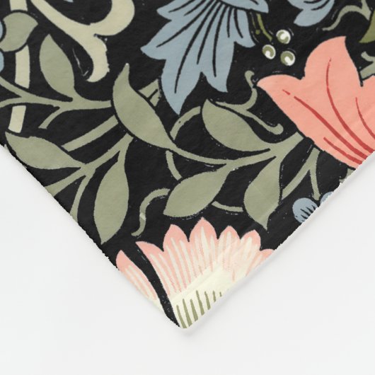William Morris Compton bloemmotief Fleece Deken (Hoek)