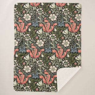 William Morris  Compton bloemmotief Sherpa Deken