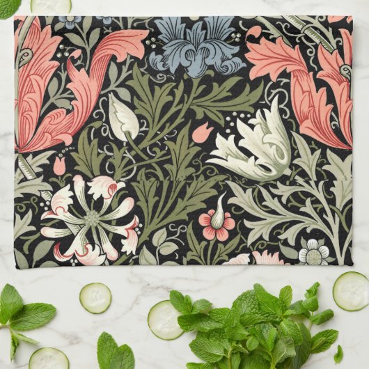 William Morris Compton bloemmotief Theedoek (Gevouwen)