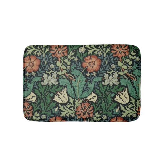 William Morris Compton Floral Art Nouveau Pattern Badmat (Voorkant)