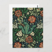 William Morris Compton Floral Art Nouveau Pattern Briefkaart (Voorkant / Achterkant)