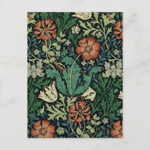 William Morris Compton Floral Art Nouveau Pattern Briefkaart