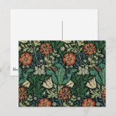 William Morris Compton Floral Art Nouveau Pattern Briefkaart (Voorkant / Achterkant)