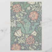 William Morris Compton Floral Art Nouveau Pattern Briefpapier (Voorkant)
