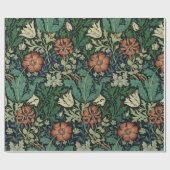 William Morris Compton Floral Art Nouveau Pattern Cadeaupapier (Vlak)
