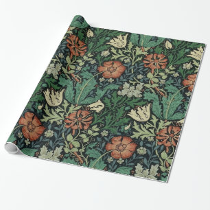William Morris Compton Floral Art Nouveau Pattern Cadeaupapier