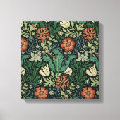 William Morris Compton Floral Art Nouveau Pattern Canvas Afdruk (Voorkant)
