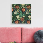William Morris Compton Floral Art Nouveau Pattern Canvas Afdruk (Insitu (Woonkamer))