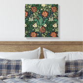 William Morris Compton Floral Art Nouveau Pattern Canvas Afdruk (Insitu (Slaapkamer))