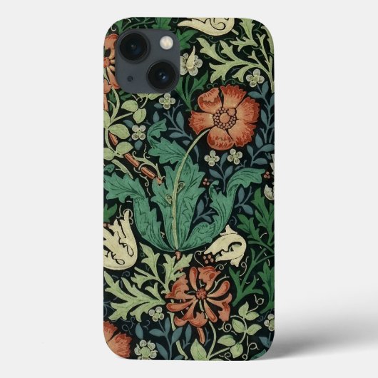 William Morris Compton Floral Art Nouveau Pattern Case-Mate iPhone Case (Achterkant)