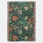 William Morris Compton Floral Art Nouveau Pattern Deken (Voorkant Verticaal)