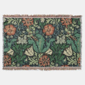 William Morris Compton Floral Art Nouveau Pattern Deken (Voorkant)