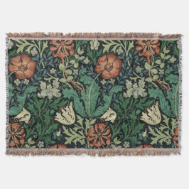 William Morris Compton Floral Art Nouveau Pattern Deken