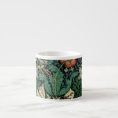 William Morris Compton Floral Art Nouveau Pattern Espresso Kop (Voorkant)