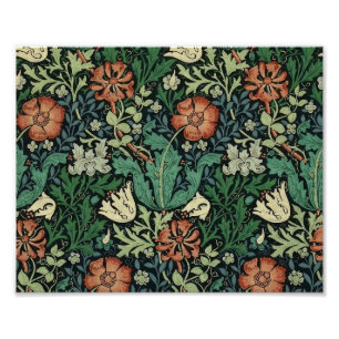 William Morris Compton Floral Art Nouveau Pattern Foto Afdruk