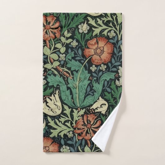 William Morris Compton Floral Art Nouveau Pattern Handdoek (Handdoek)