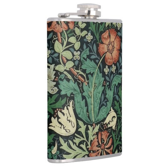 William Morris Compton Floral Art Nouveau Pattern Heupfles (Rechts)