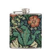 William Morris Compton Floral Art Nouveau Pattern Heupfles (Voorkant)