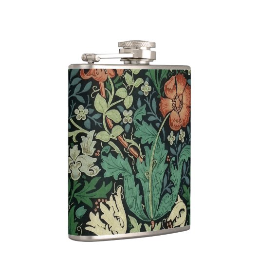 William Morris Compton Floral Art Nouveau Pattern Heupfles (Rechts)