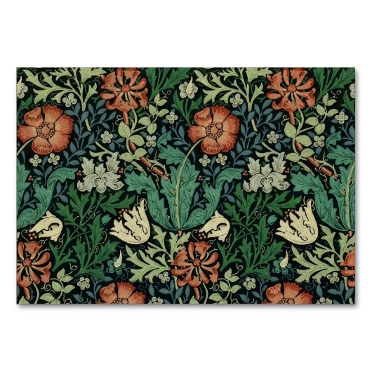 William Morris Compton Floral Art Nouveau Pattern Kaart (Voorkant)
