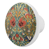 William Morris Compton Floral Art Nouveau Pattern Keramische Knop (Rechts)