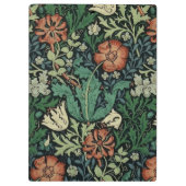 William Morris Compton Floral Art Nouveau Pattern Klembord (Achterkant)