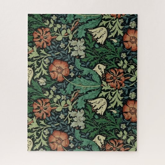 William Morris Compton Floral Art Nouveau Pattern Legpuzzel (Verticaal)