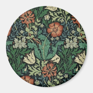 William Morris Compton Floral Art Nouveau Pattern Magneet