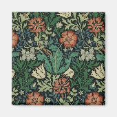 William Morris Compton Floral Art Nouveau Pattern Magneet (Voorkant)