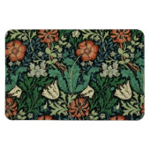 William Morris Compton Floral Art Nouveau Pattern Magneet (Horizontaal)