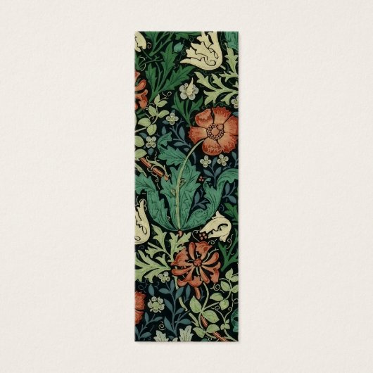 William Morris Compton Floral Art Nouveau Pattern Mini Visitekaartjes (Voorkant)