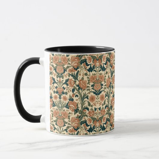 William Morris Compton Floral Art Nouveau Pattern Mok (Links)