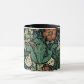 William Morris Compton Floral Art Nouveau Pattern Mok (Midden)