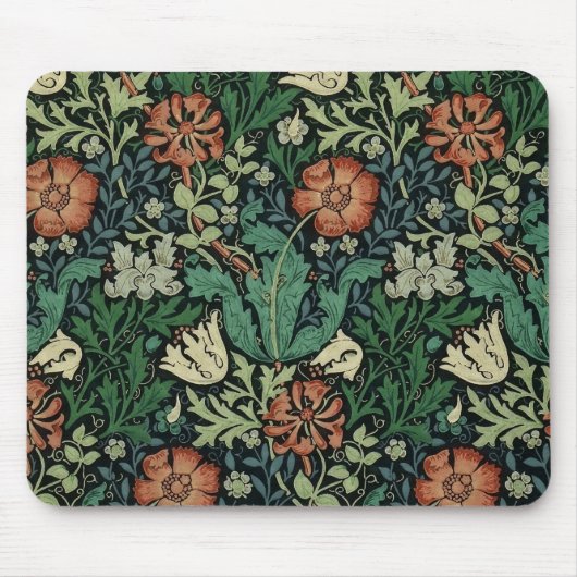 William Morris Compton Floral Art Nouveau Pattern Muismat (Voorkant)