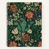 William Morris Compton Floral Art Nouveau Pattern Notitieboek (Voorkant)