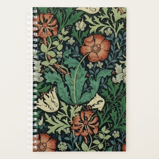 William Morris Compton Floral Art Nouveau Pattern Planner (Voorkant)