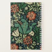 William Morris Compton Floral Art Nouveau Pattern Planner (Achterkant)