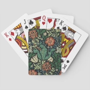William Morris Compton Floral Art Nouveau Pattern Pokerkaarten
