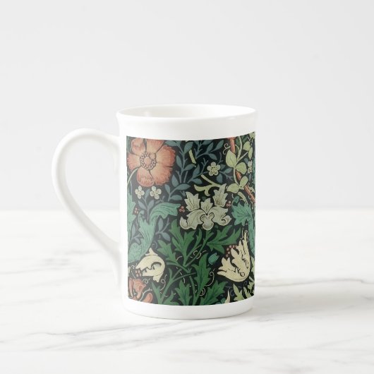 William Morris Compton Floral Art Nouveau Pattern Porselein Kop (Links)