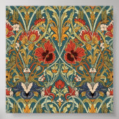William Morris Compton Floral Art Nouveau Pattern Poster (Voorkant)