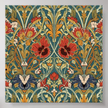 William Morris Compton Floral Art Nouveau Pattern